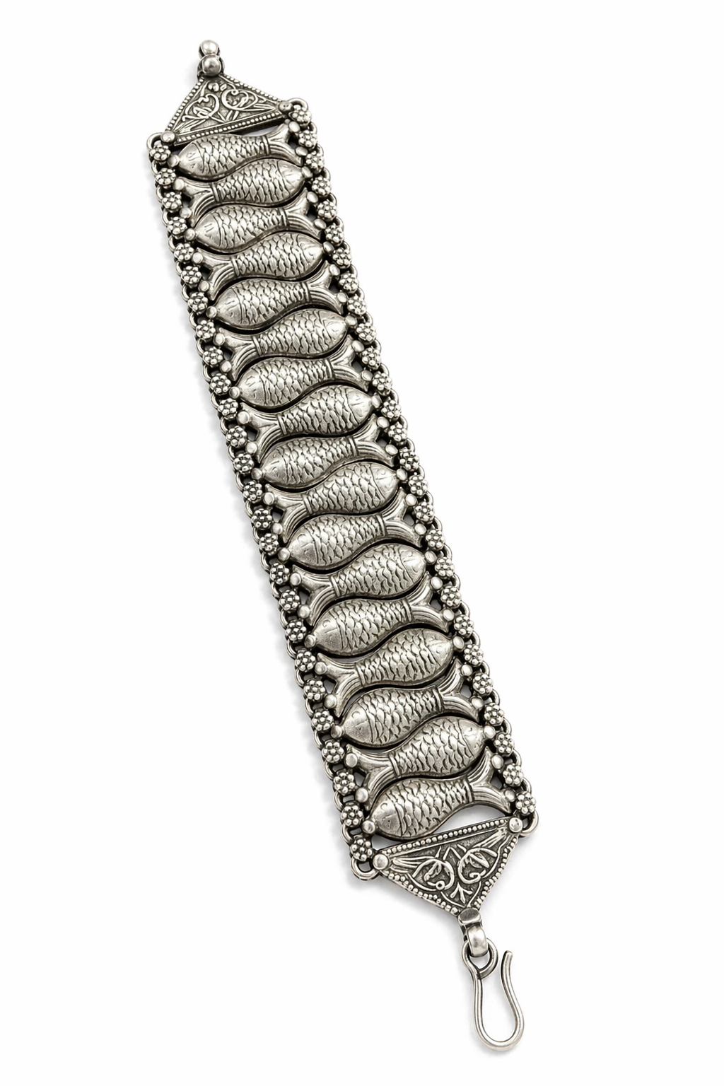 The Matsya Heritage Oxidized Silver Statement Cuff