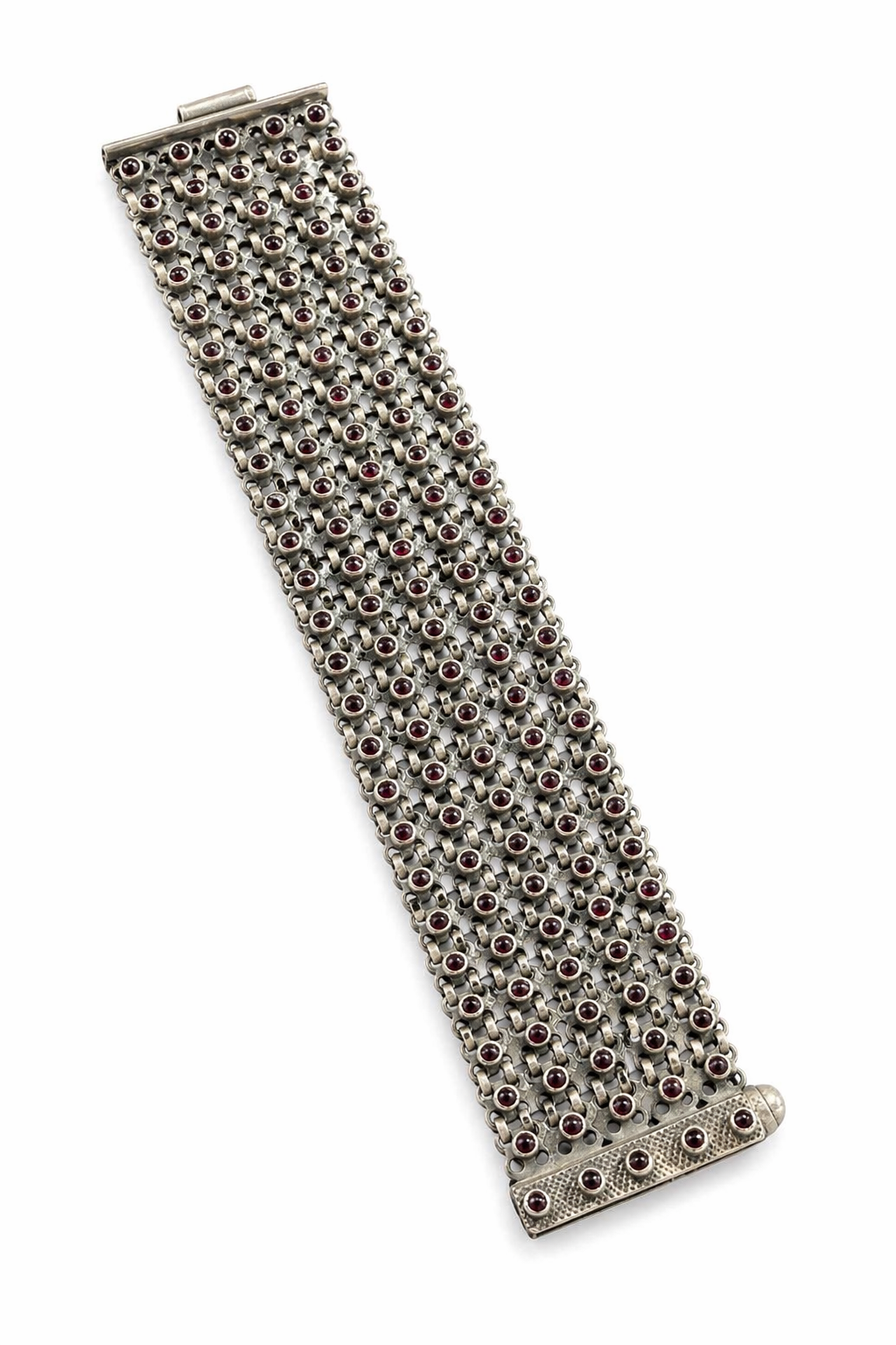 Vintage Scarlet Lattice Cuff: A Symphony in 92.5 Silver
