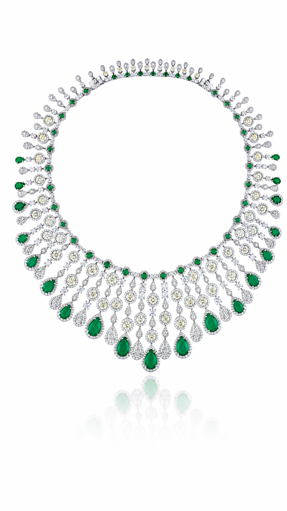 Imperial Emerald Cascade Heritage Necklace