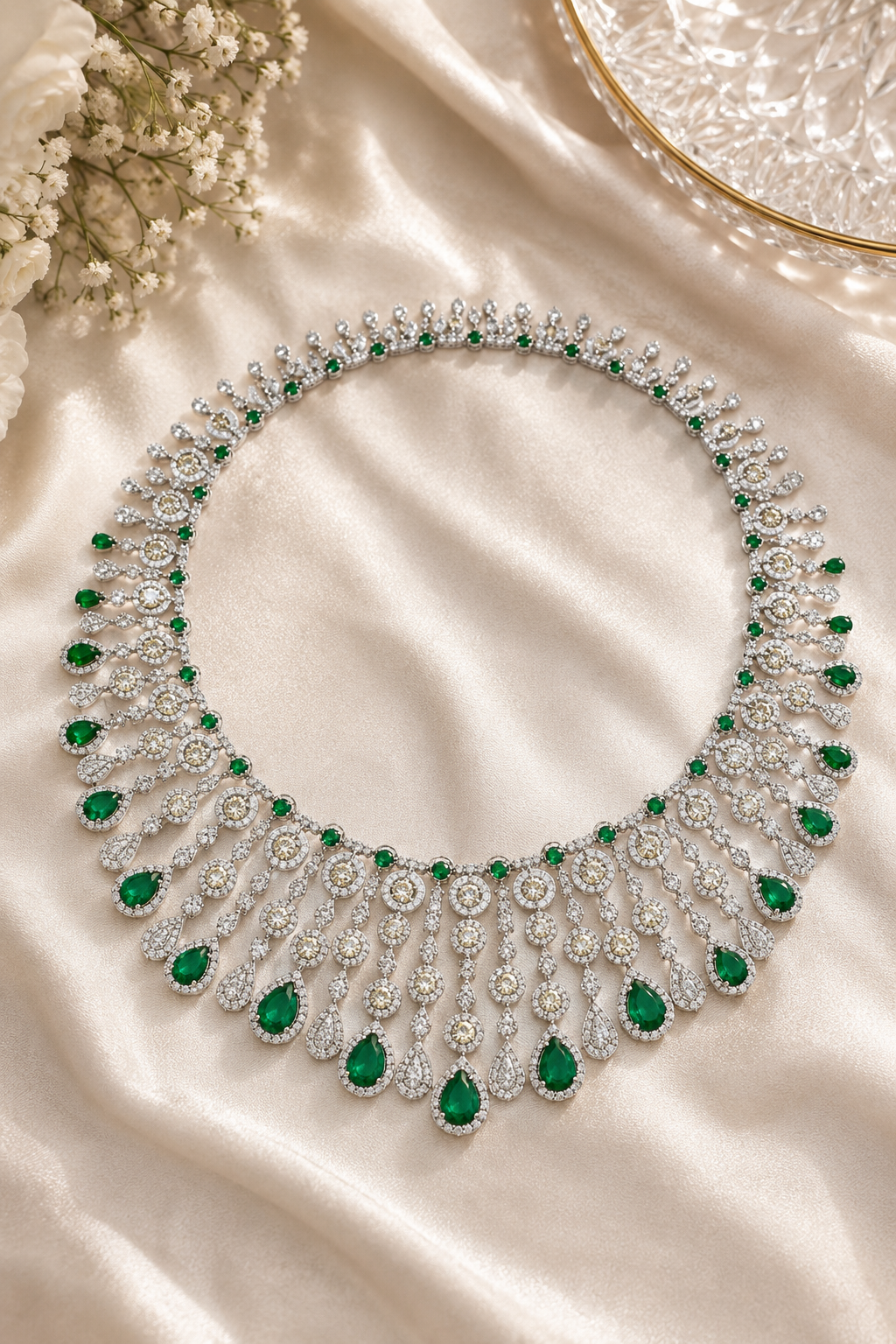 Imperial Emerald Cascade Heritage Necklace