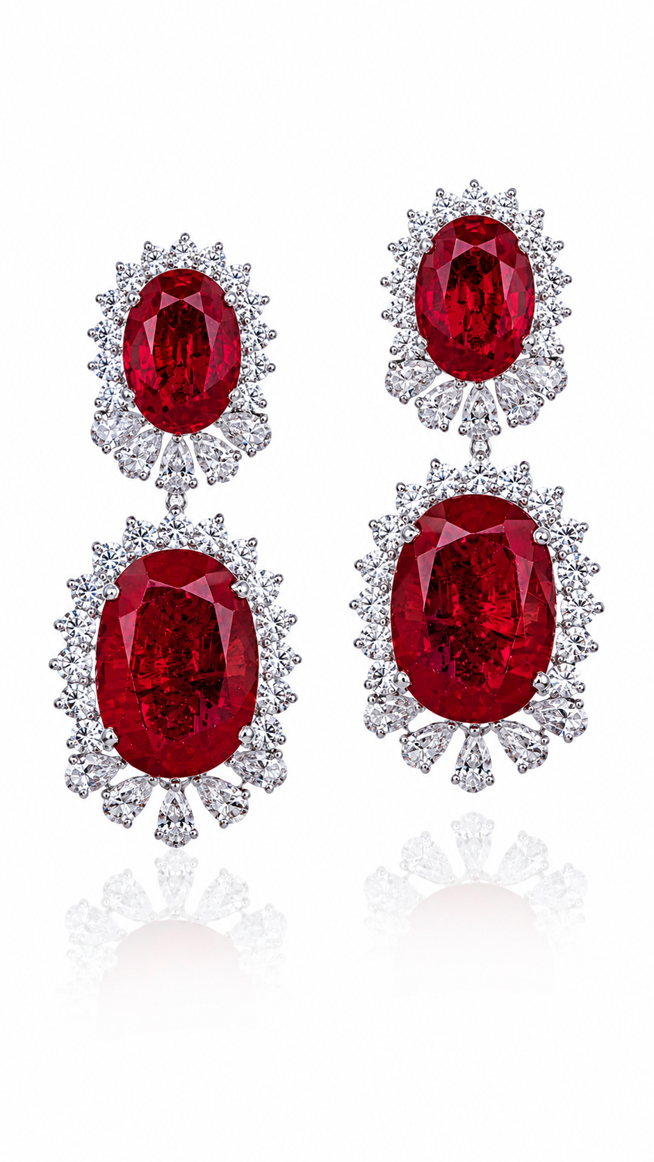 Crimson Royale Double Drop Earrings