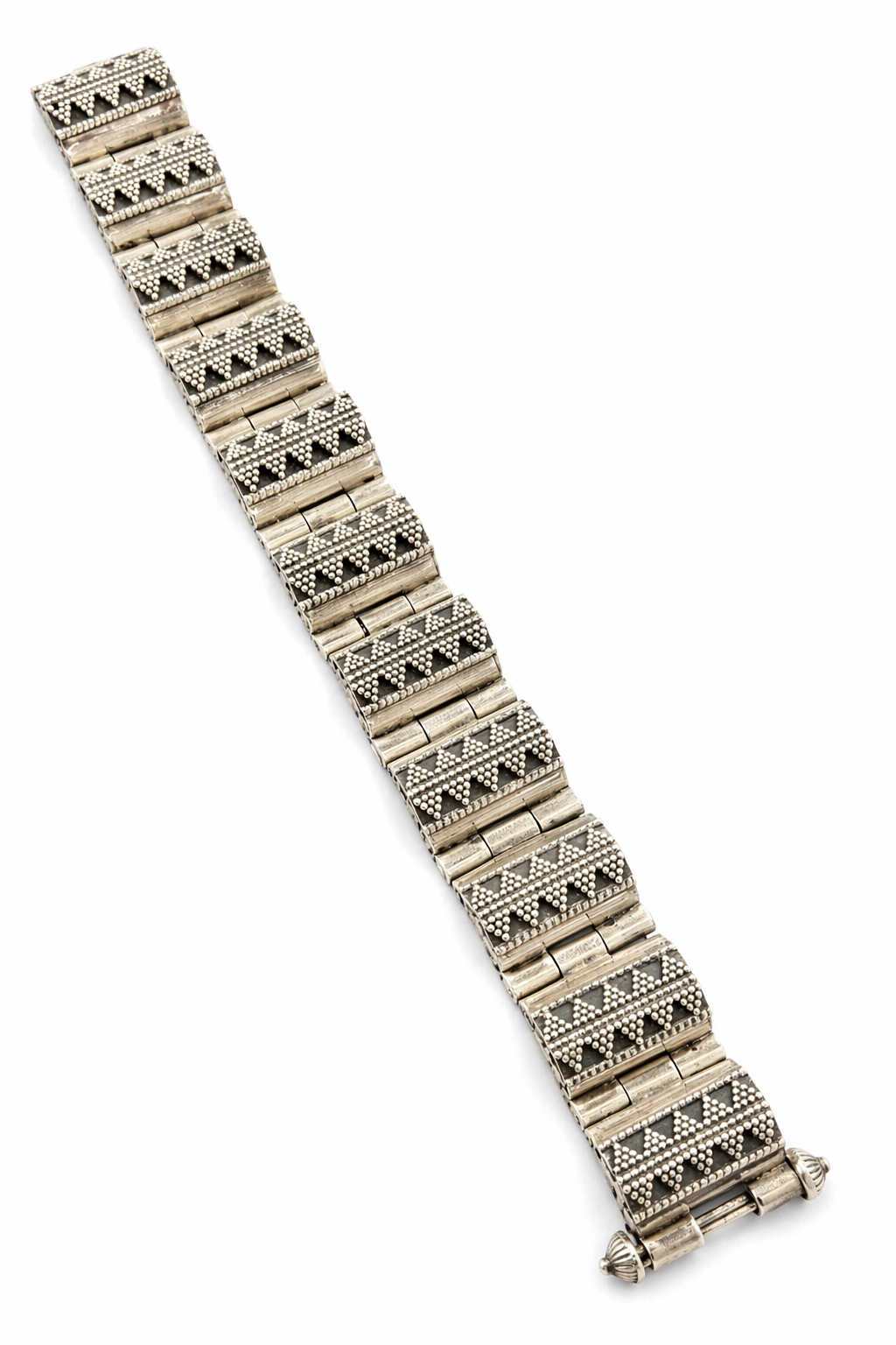 Antique Tribal Silver Statement Bracelet – Handcrafted Oxidized Finish