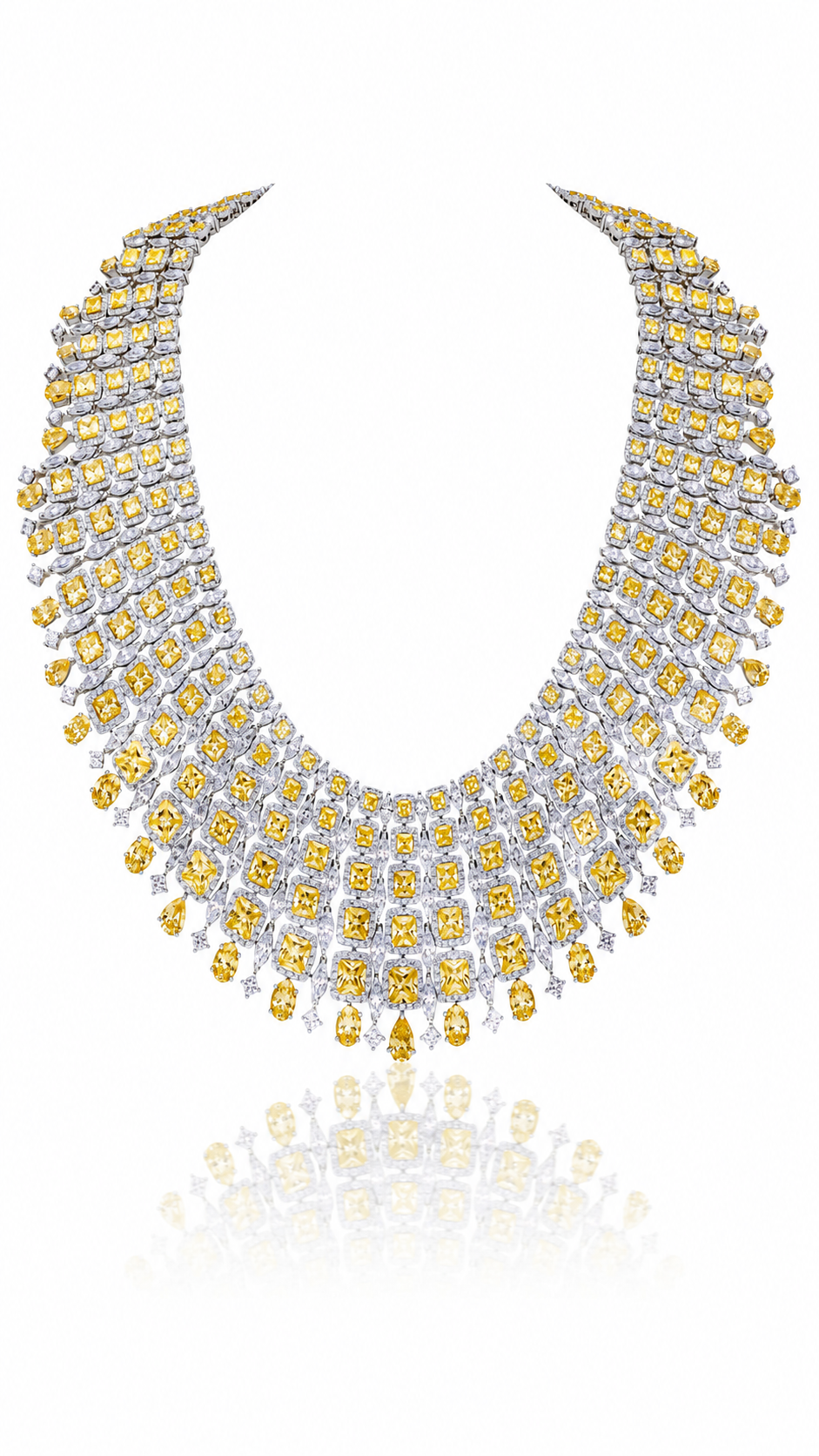 Canary Diamond Couture Statement Necklace