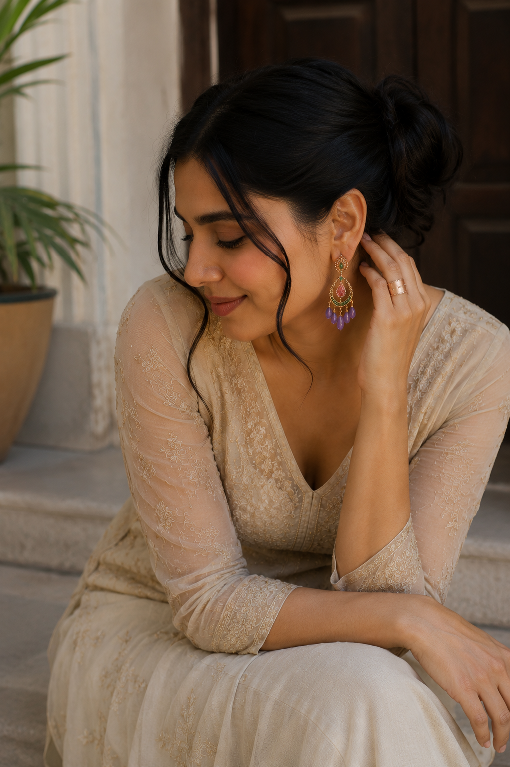 Rose Gold Satin Finish Statement Ring