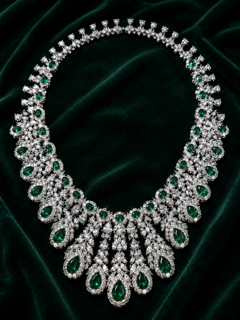 Imperial Emerald Diamond Grand Necklace