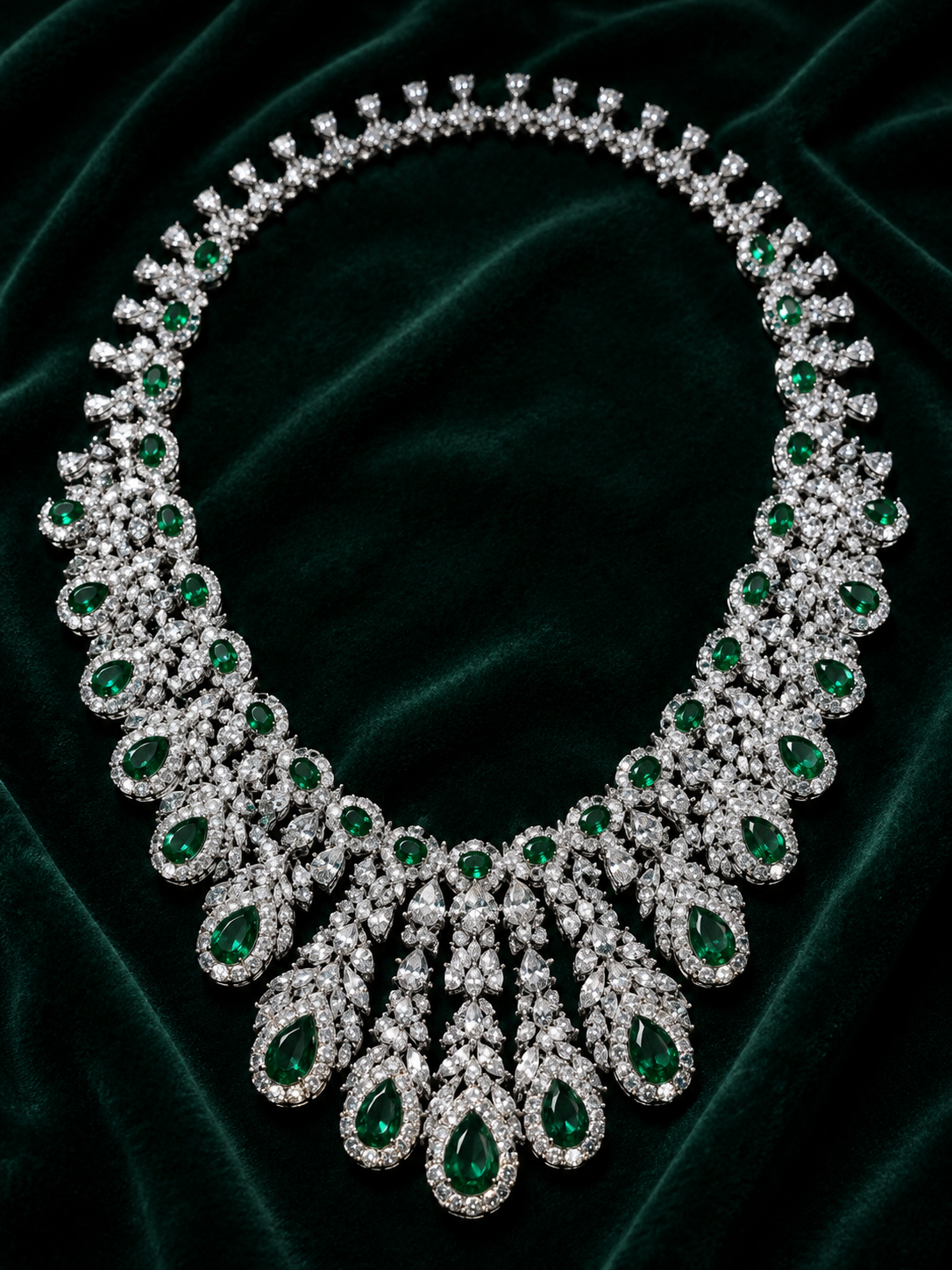 Imperial Emerald Diamond Grand Necklace