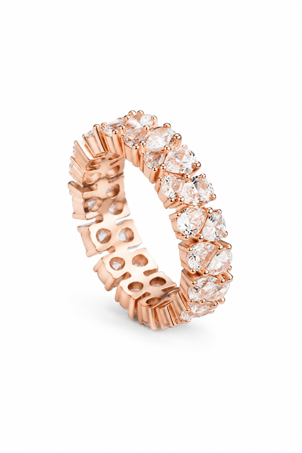 Rose Gold Oval-Cut Eternity Ring