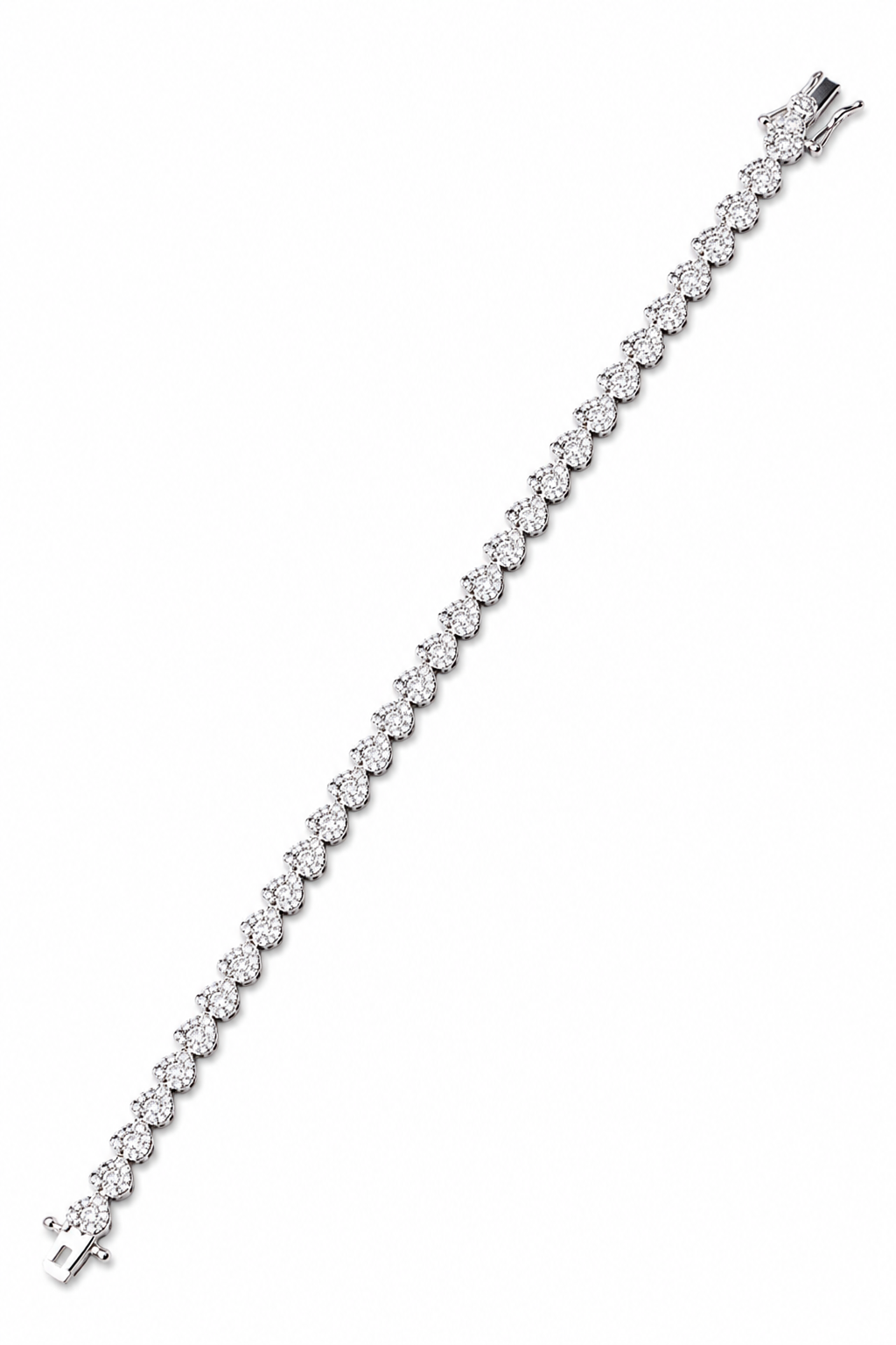 Classic Tennis Bracelet for Women – Minimal Diamond Look Silver Bracelet