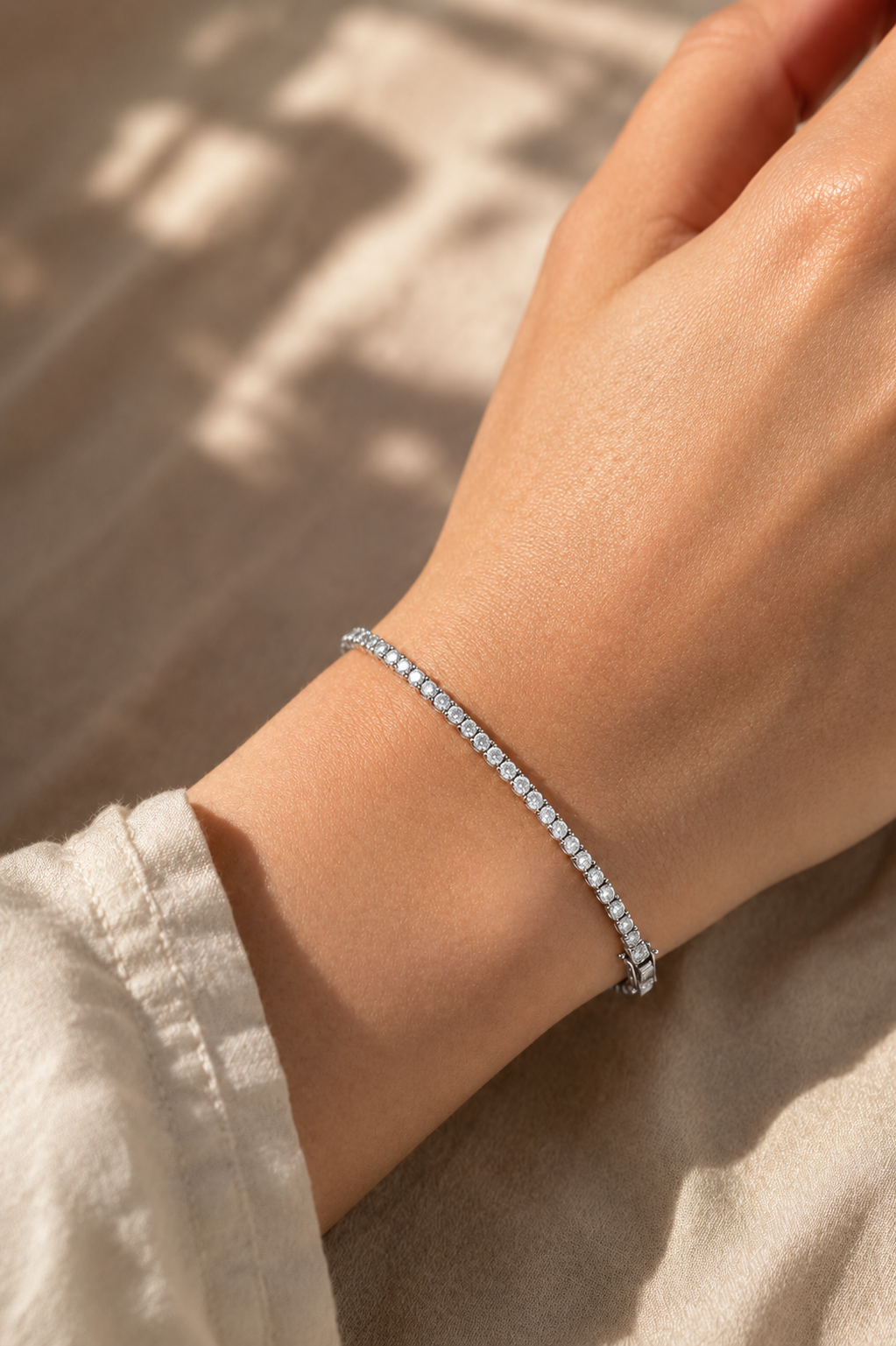 Classic Diamond Tennis Bracelet in White Gold