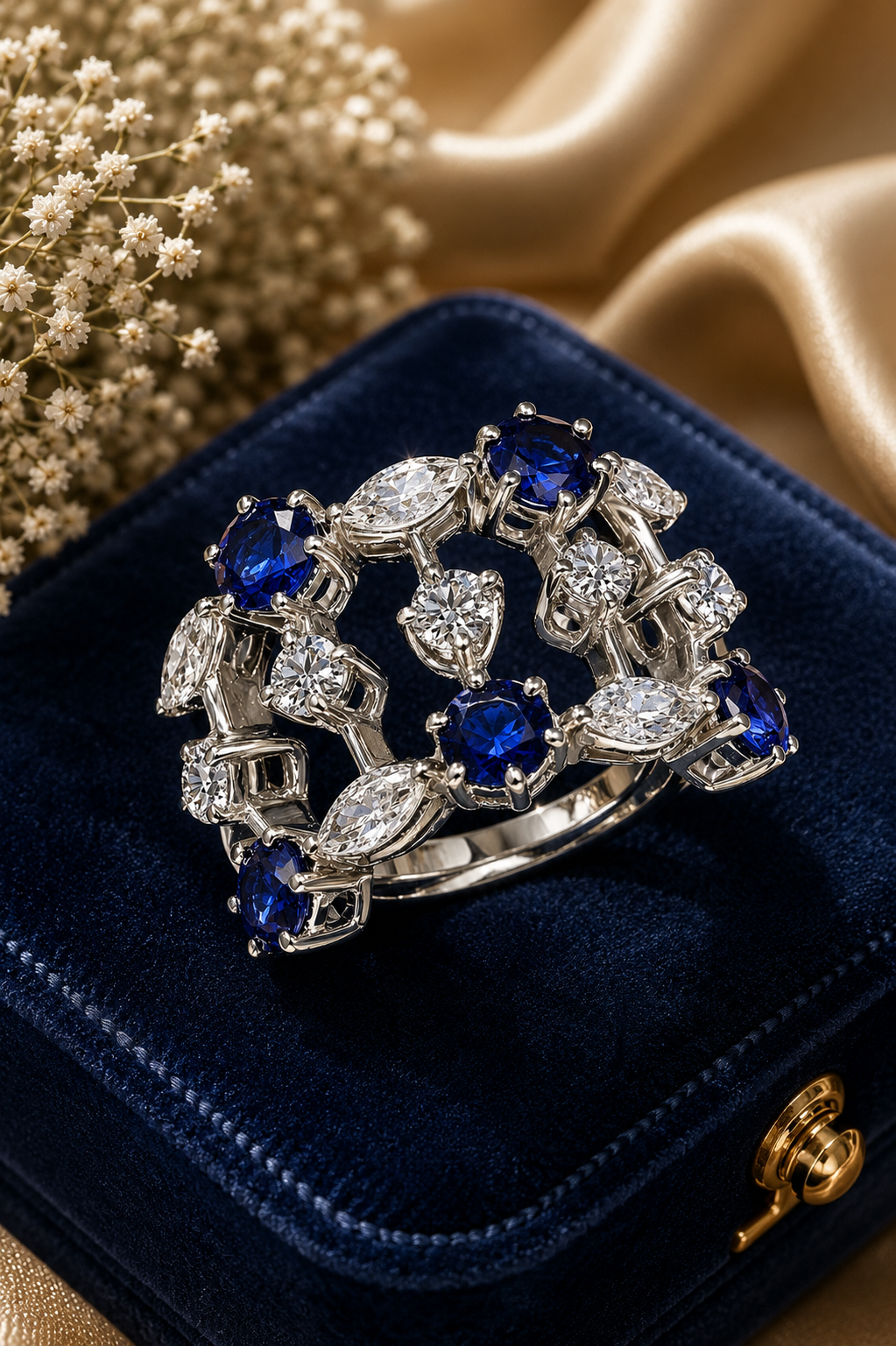 Royal Sapphire Diamond Eternity Ring