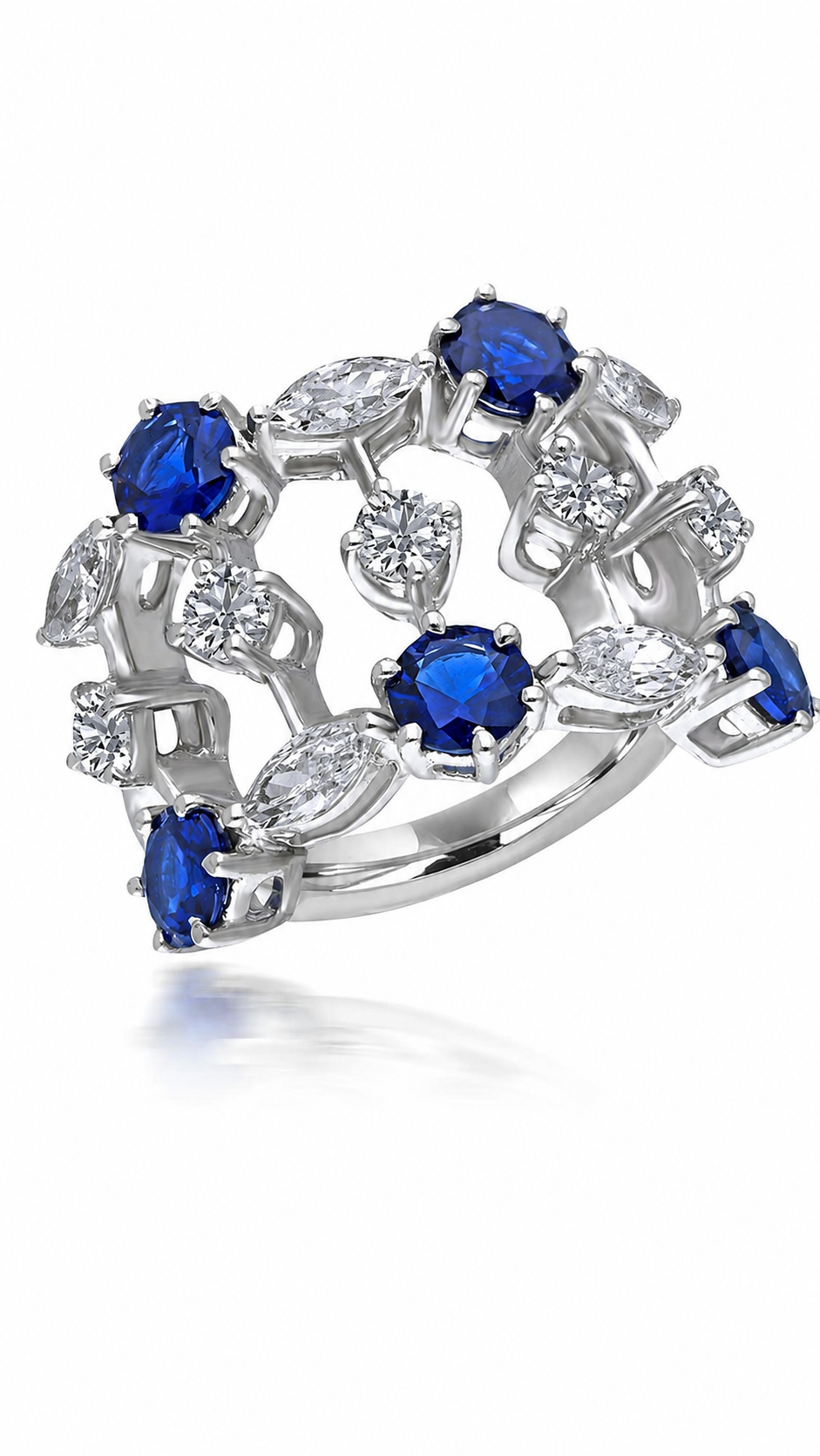 Royal Sapphire Diamond Eternity Ring