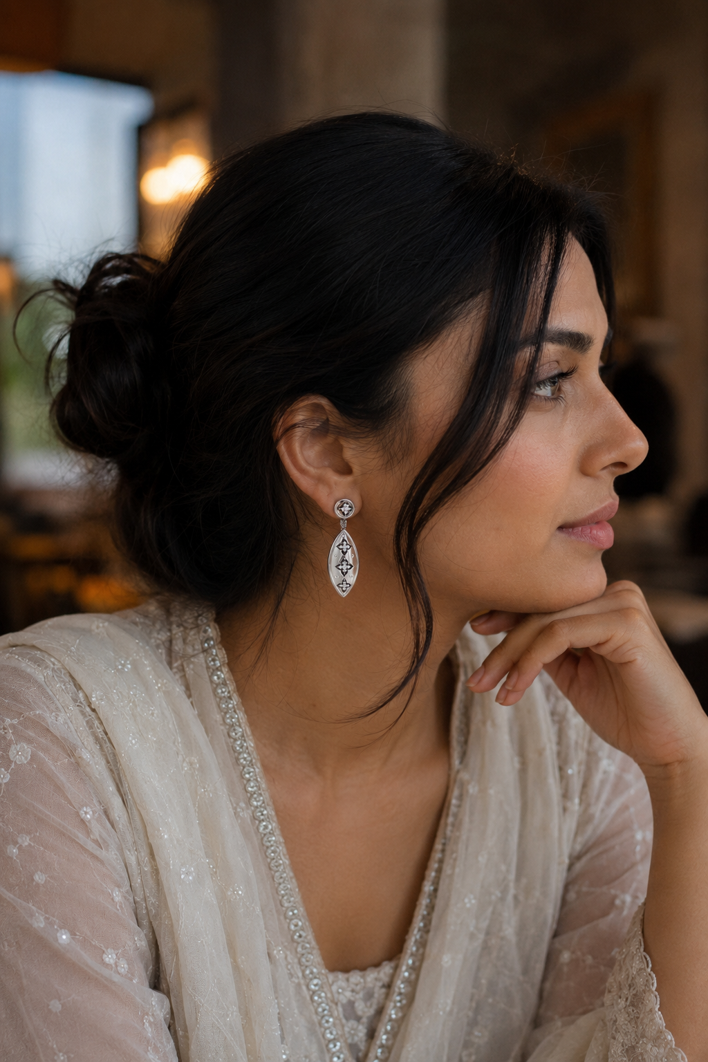 Quatrefoil Marquise Drop Earrings