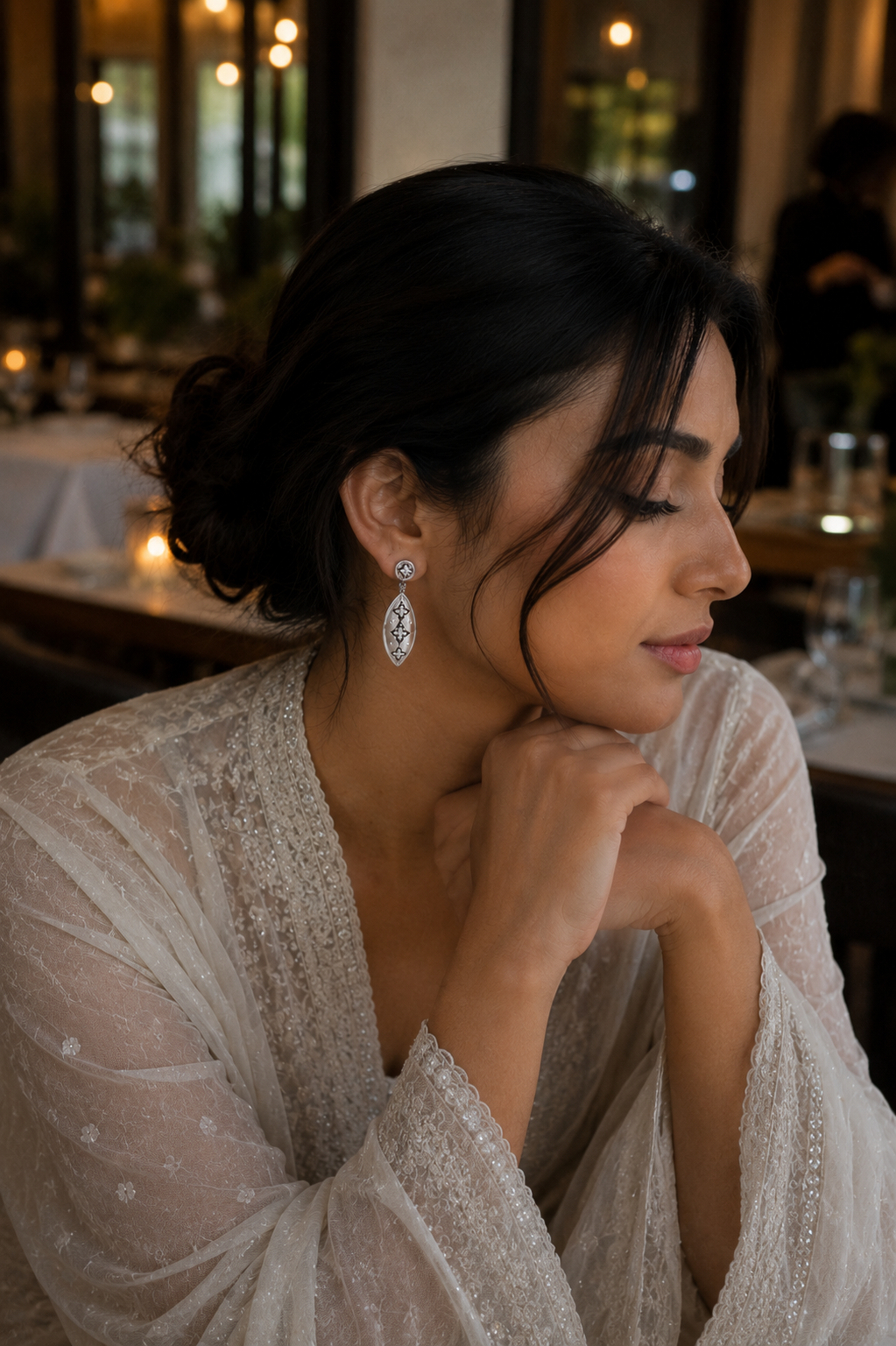 Quatrefoil Marquise Drop Earrings