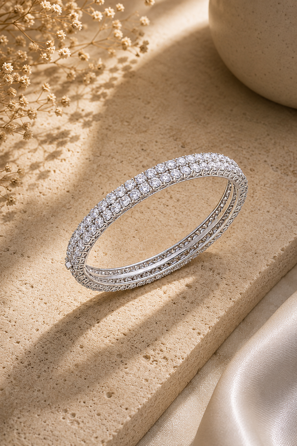 Classic Diamond Tennis Bracelet in White Gold