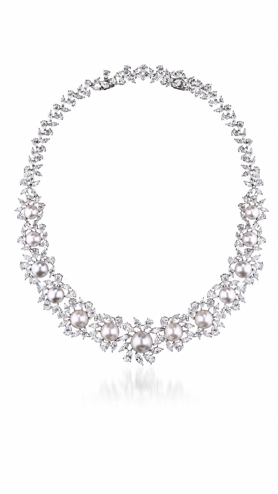 Luna Blossom Pearl Statement Necklace