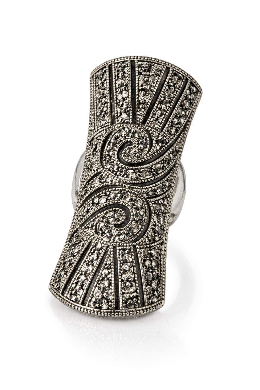 Artisan Hand-Etched Full-Finger Statement Ring