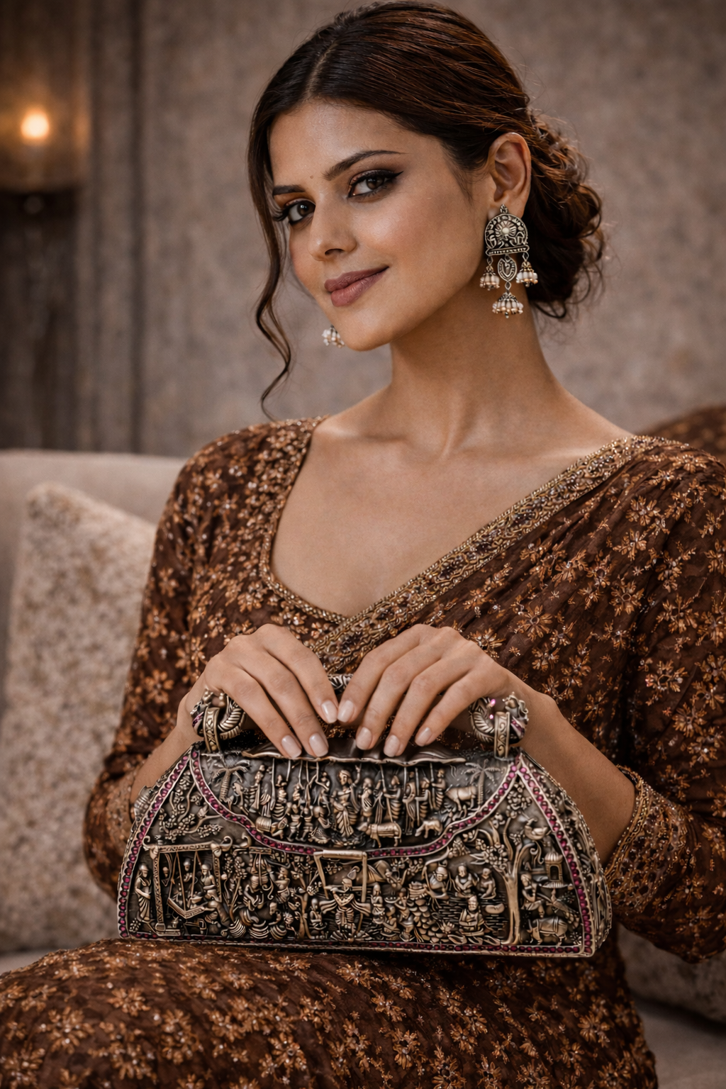 The Eternal Leela: Artisan Crafted 92.5 Silver Narrative Purse