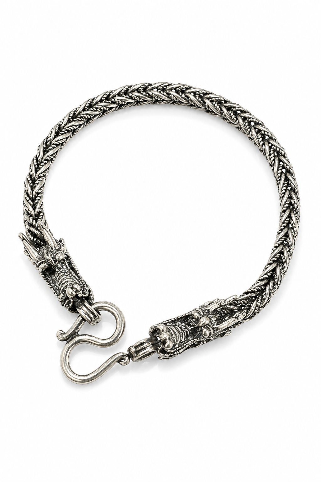 Dragon Head Silver Bracelet – Bold Heritage Statement