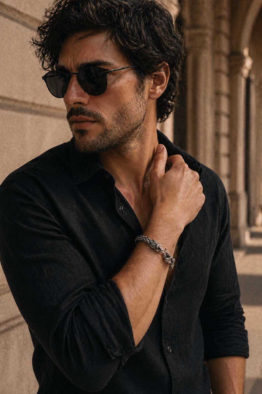 Dragon Head Silver Bracelet – Bold Heritage Statement