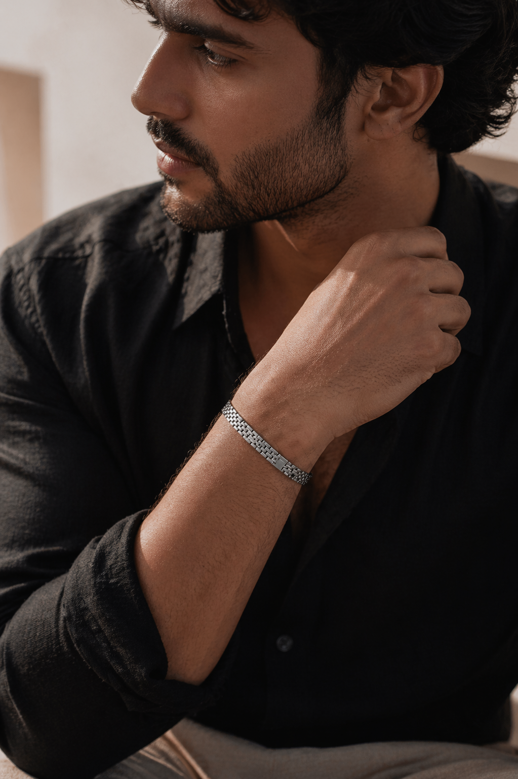 Classic Box-Link Silver Bracelet with Seamless Lock