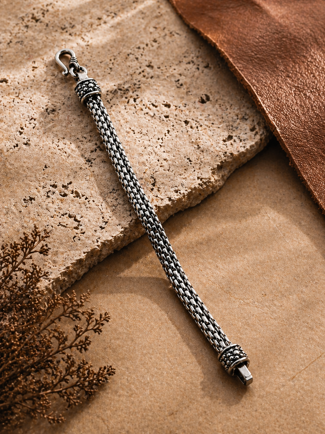 Slim Textured Silver Bracelet – Clean Everyday Edge