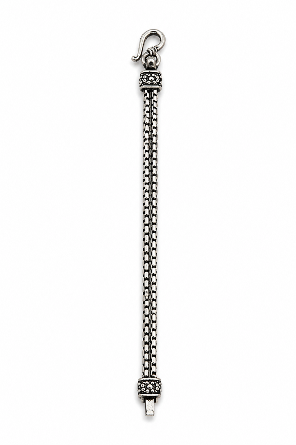 Slim Textured Silver Bracelet – Clean Everyday Edge
