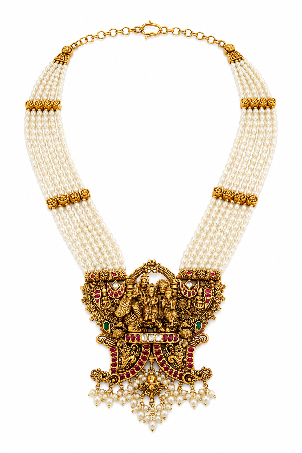 Temple Pearl Heritage Necklace Set