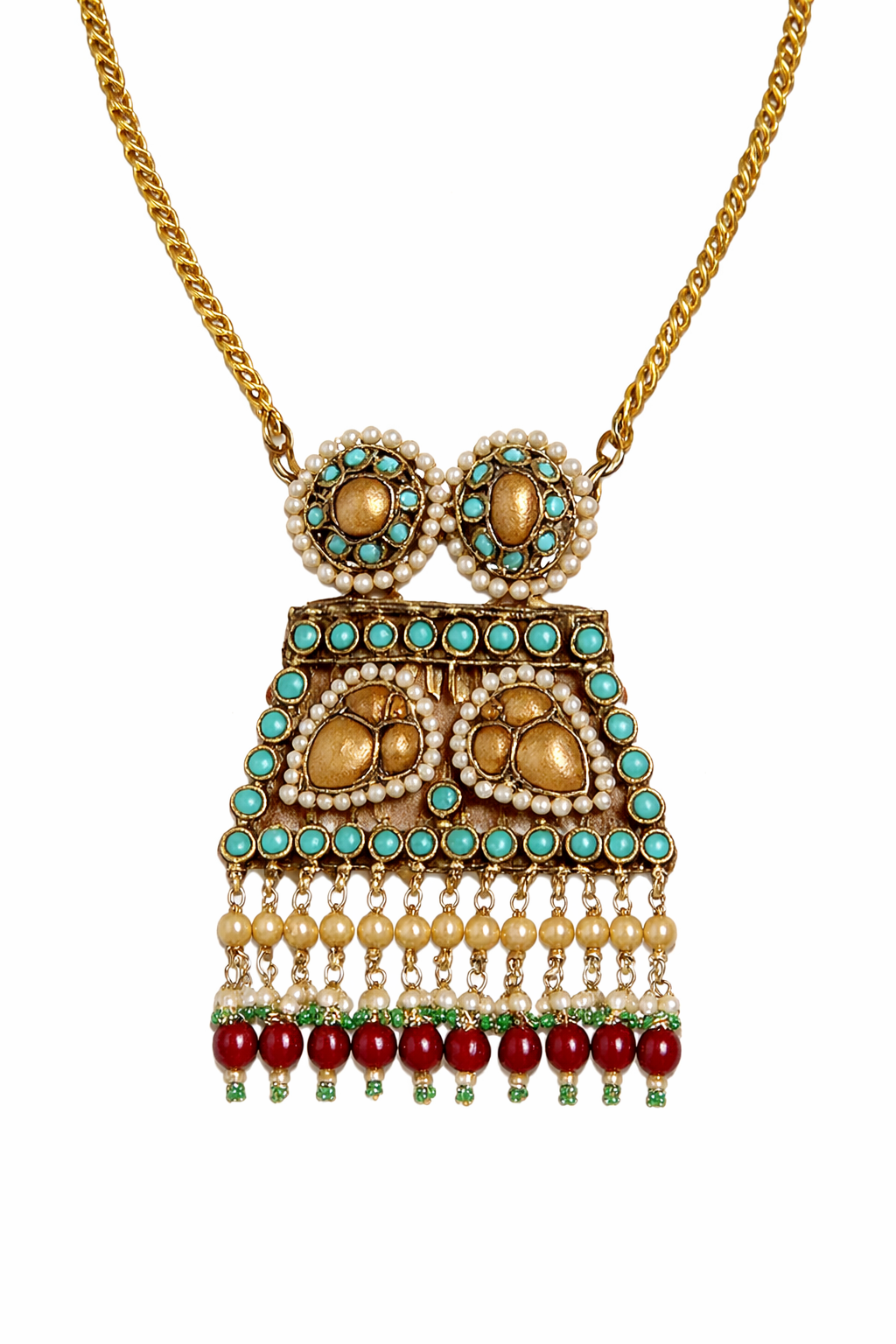 The Mayura Heritage: Handcrafted Gold-Toned Statement Necklace