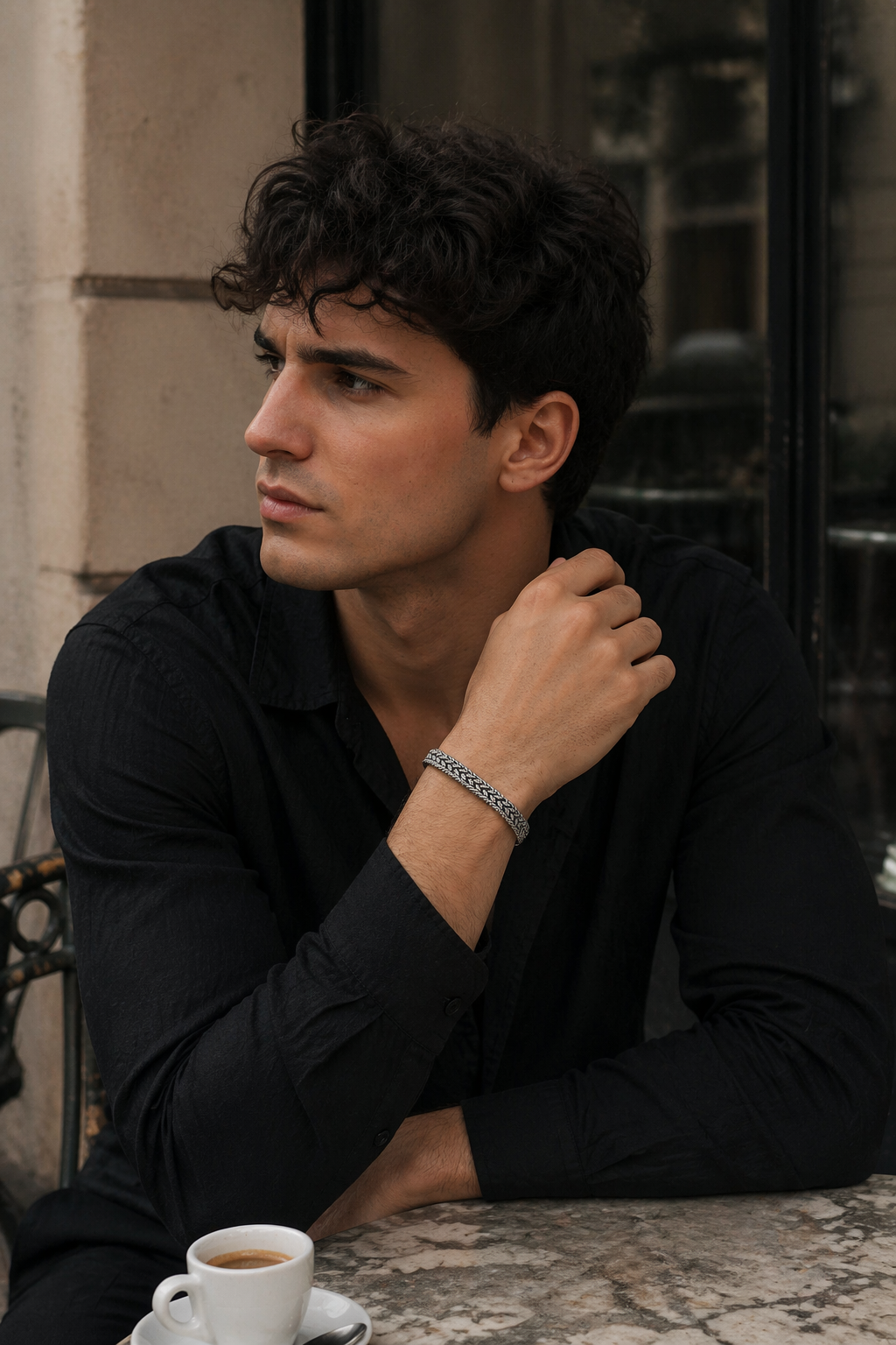 Woven Silver Men’s Bracelet