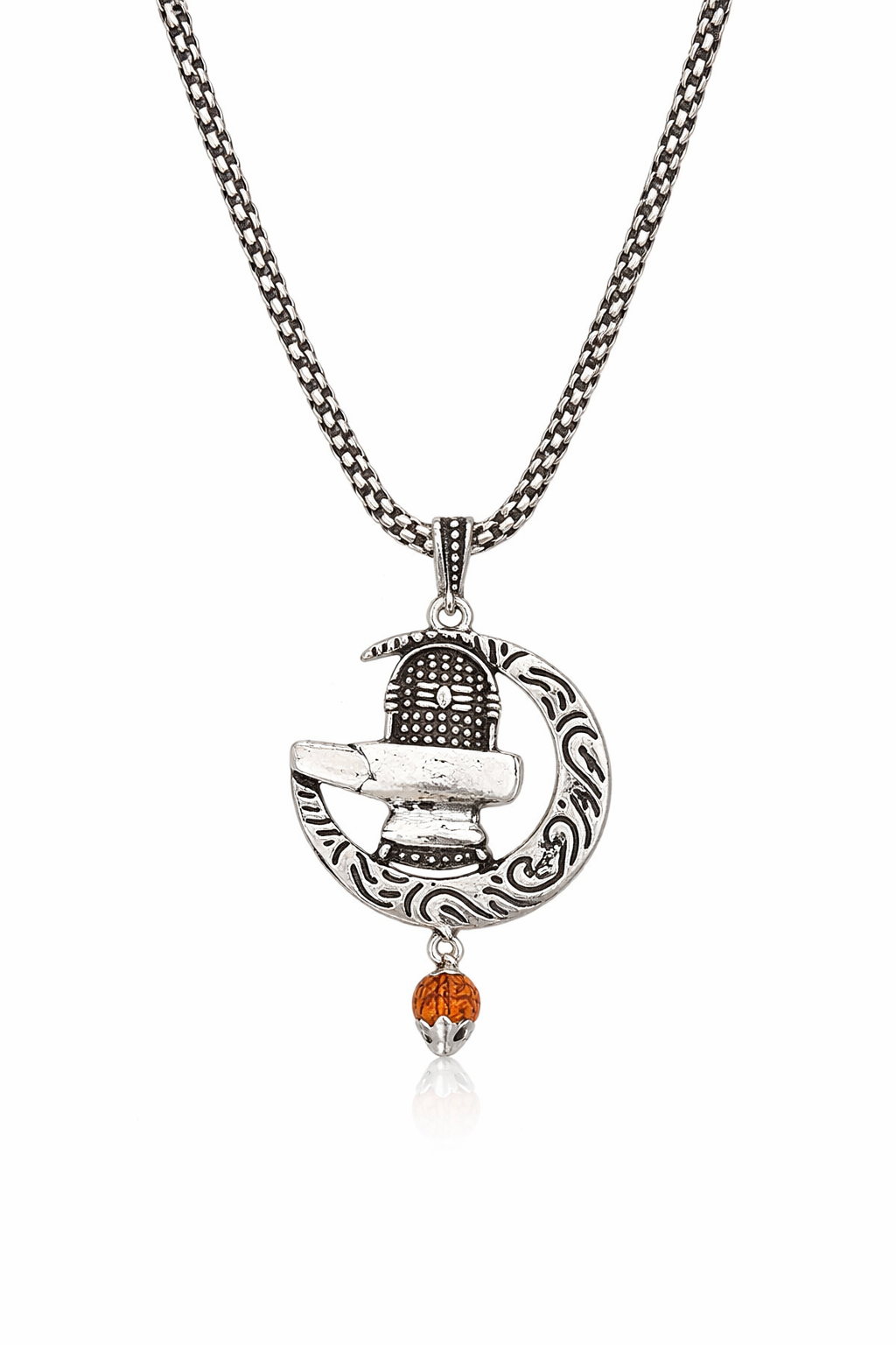 Oxidised Shiva Ling Pendant Necklace