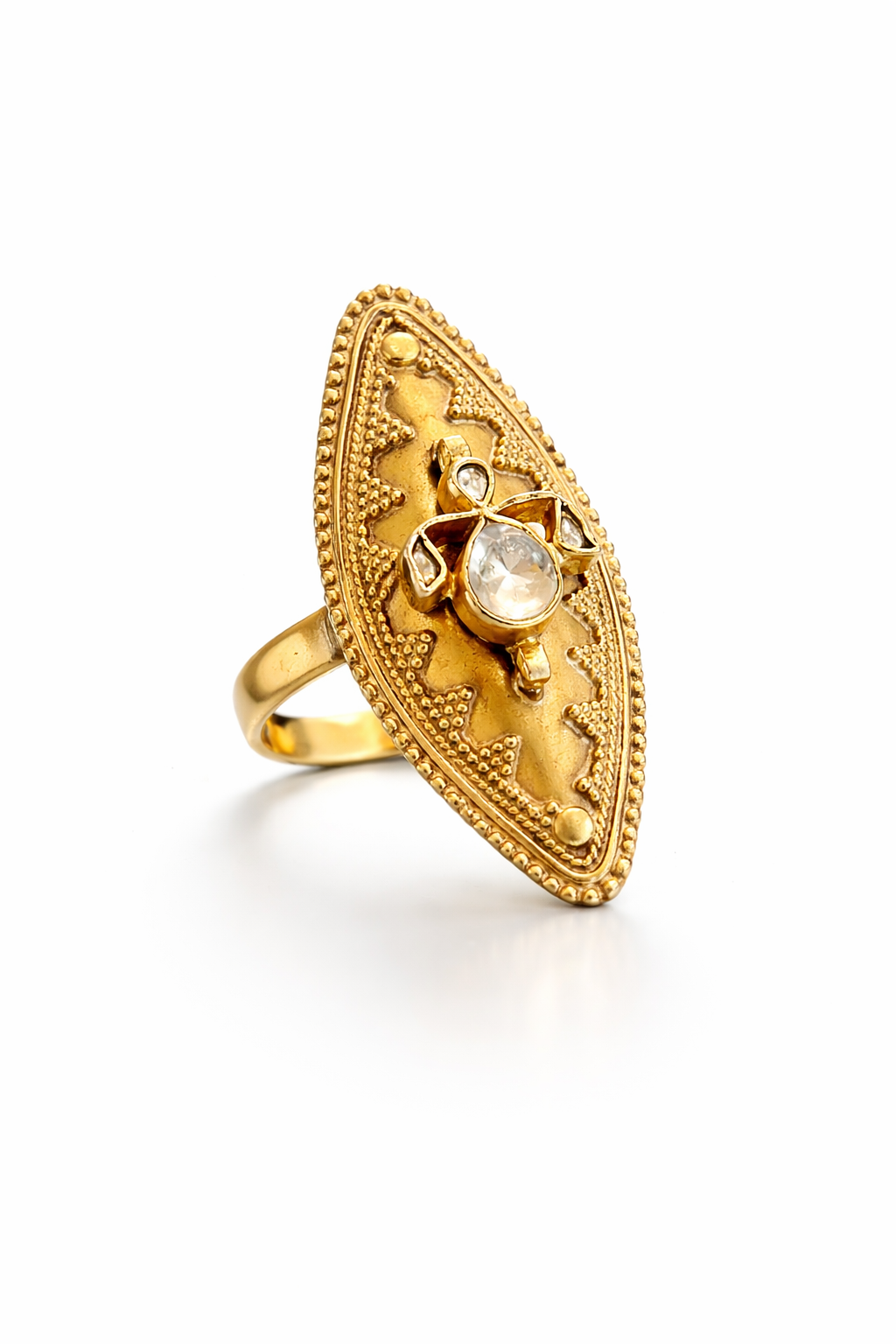 Vintage Tribal Gold Statement Ring