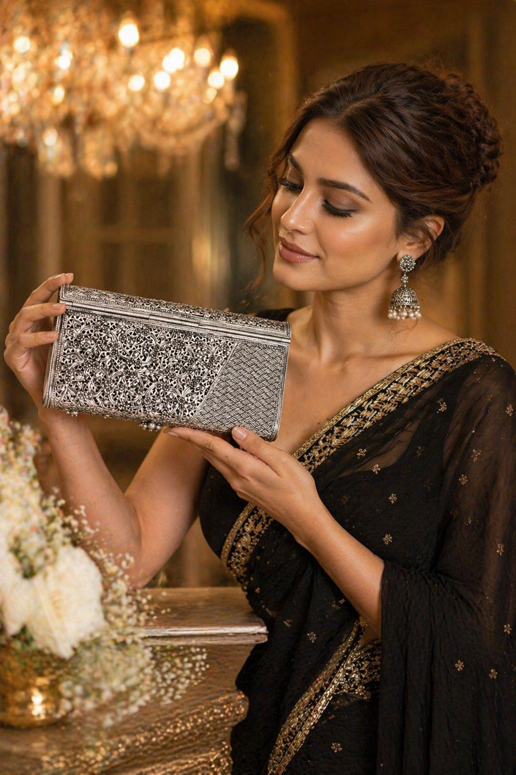 AURELIA SILVER CLUTCH