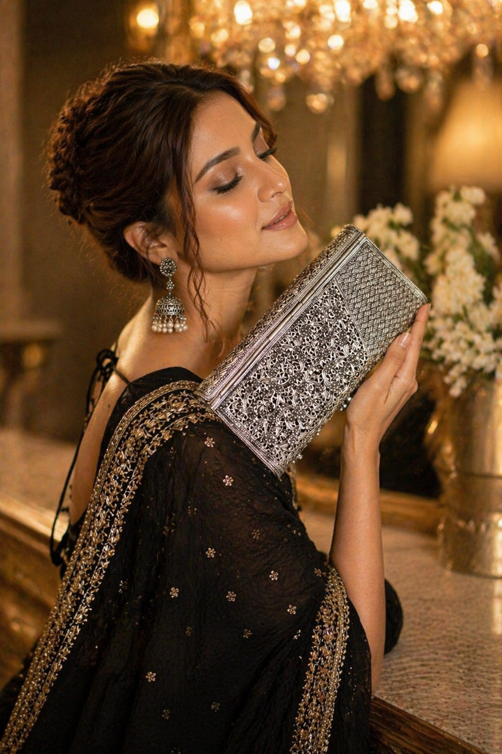 AURELIA SILVER CLUTCH