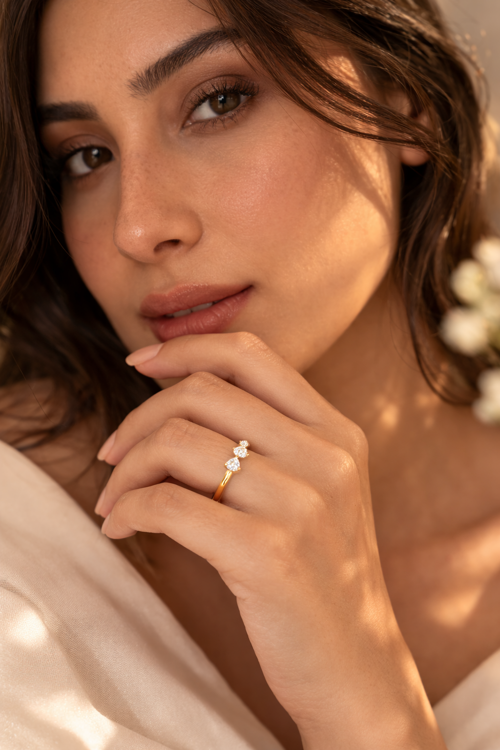 Minimalist Dual Diamond Gold Ring