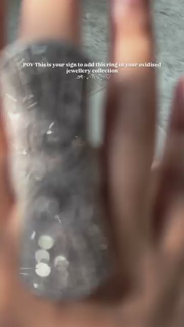 Artisan Hand-Etched Full-Finger Statement Ring